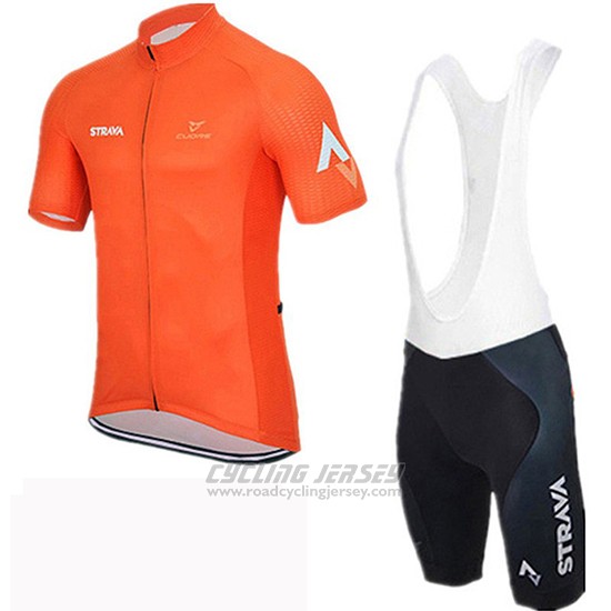 2019 Cycling Jersey Rally Orange Short Sleeve and Bib Short